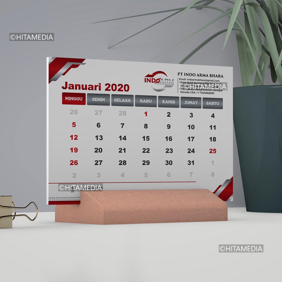portofolio Harga Cetak Kalender Meja 2021